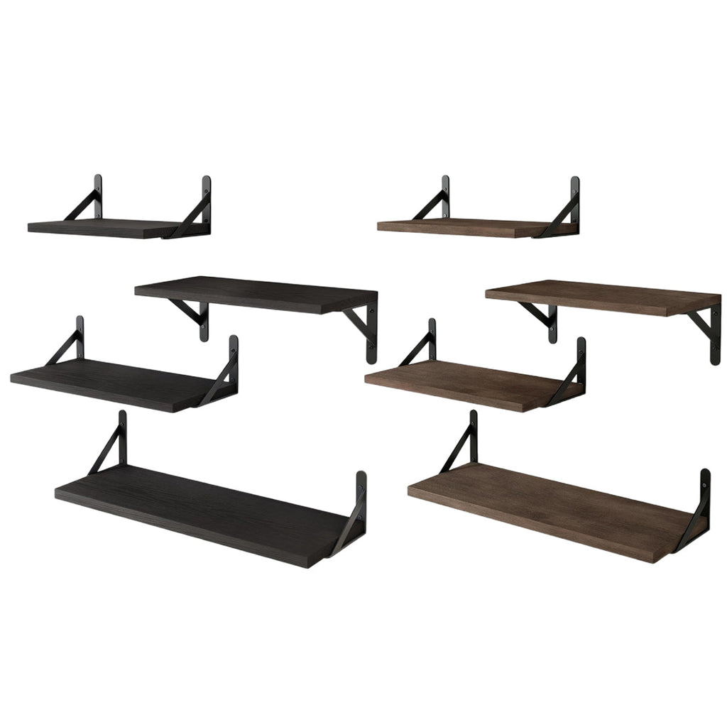 4 Pcs Wooden Wall Shelves Two Colours Set | StorageOZ