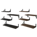 4 Pcs Wooden Wall Shelves Two Colours Set | StorageOZ