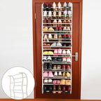 Over Door 12 Tier Shoe Rack White 181cm Tall
