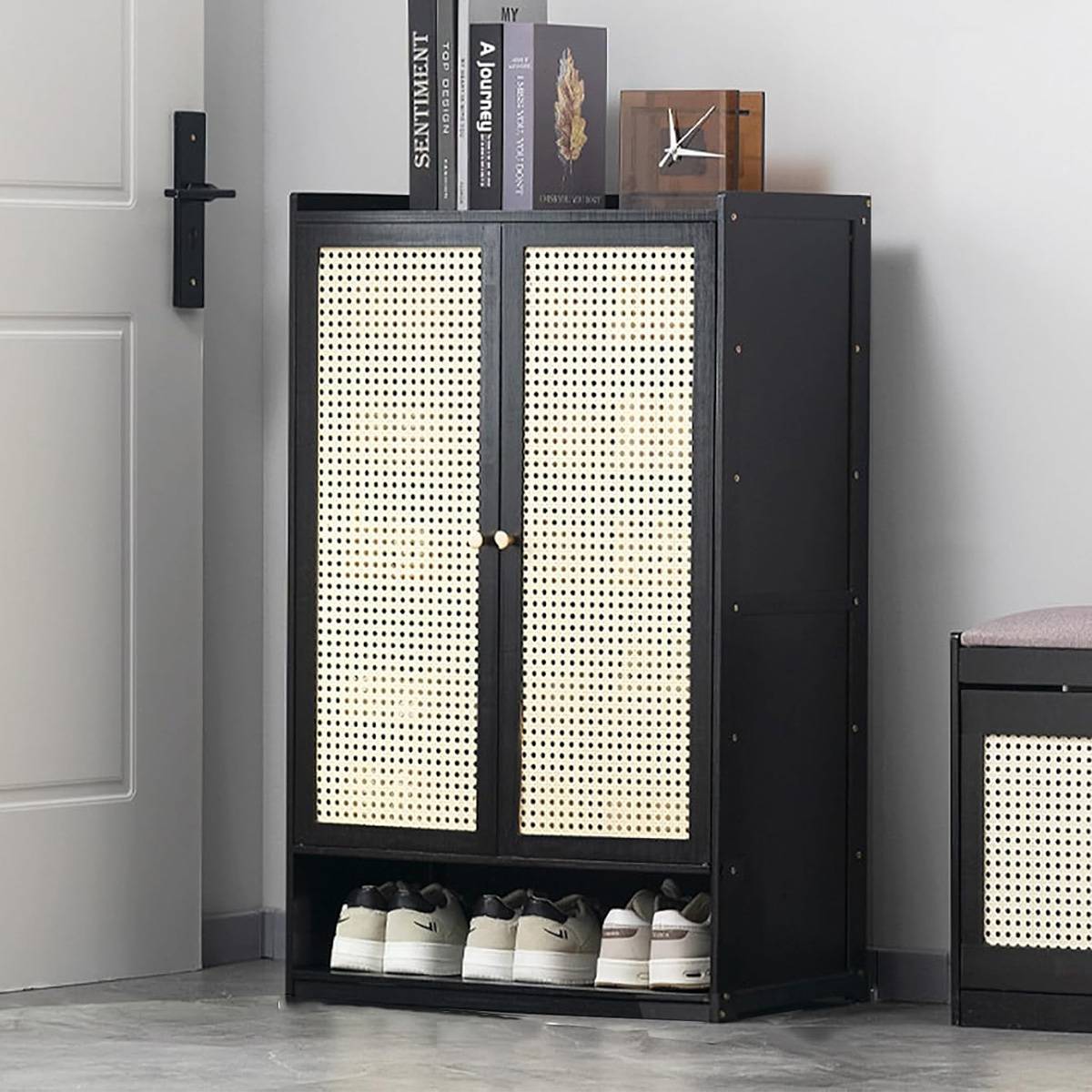Black Entry Shoe Storage Cabinet Organiser | StorageOZ