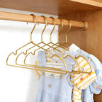 Gold Aluminum Small Clothes Hangers 30 Pack Compact