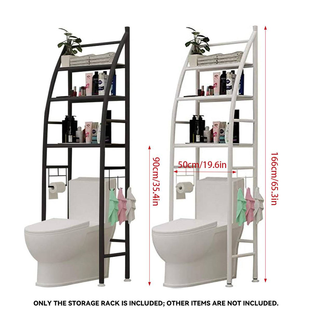 Over Toilet 4 Tier Bathroom Storage Rack White or Black