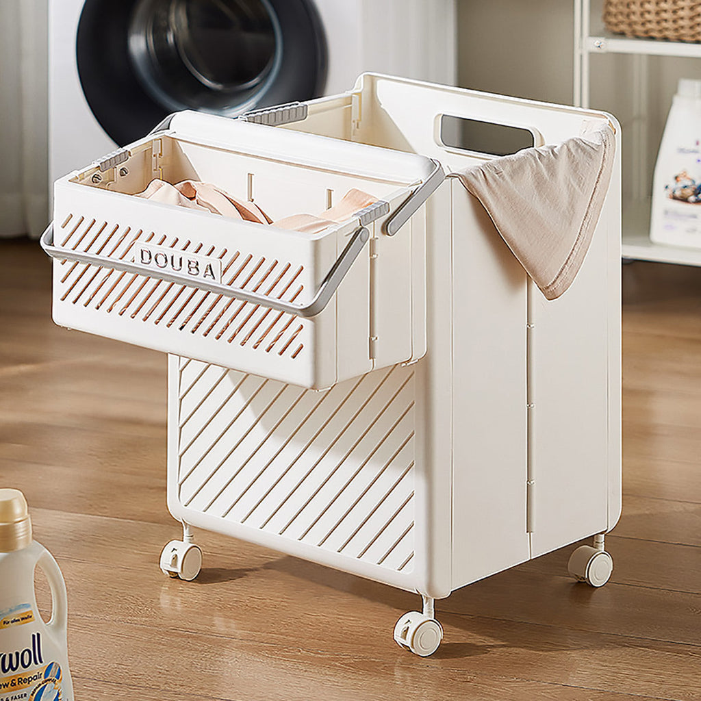 Wheeled Foldable Laundry Hamper Cart Organiser | StorageOZ