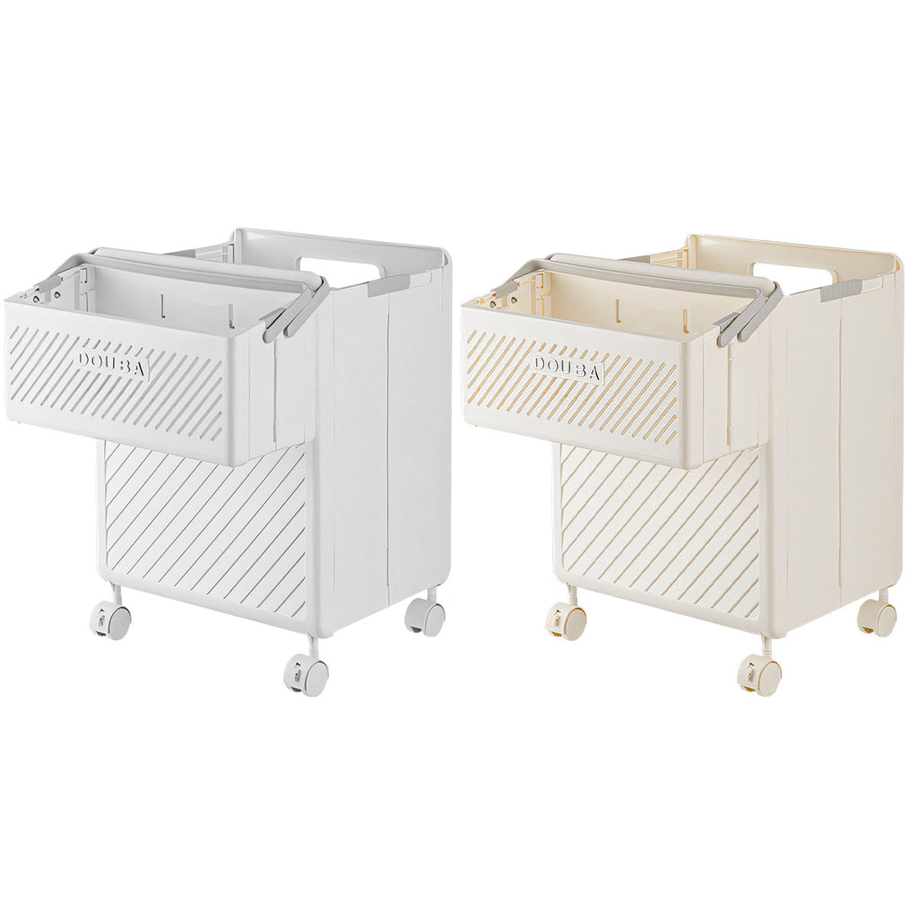 Wheeled Foldable Laundry Hamper Cart Organiser | StorageOZ