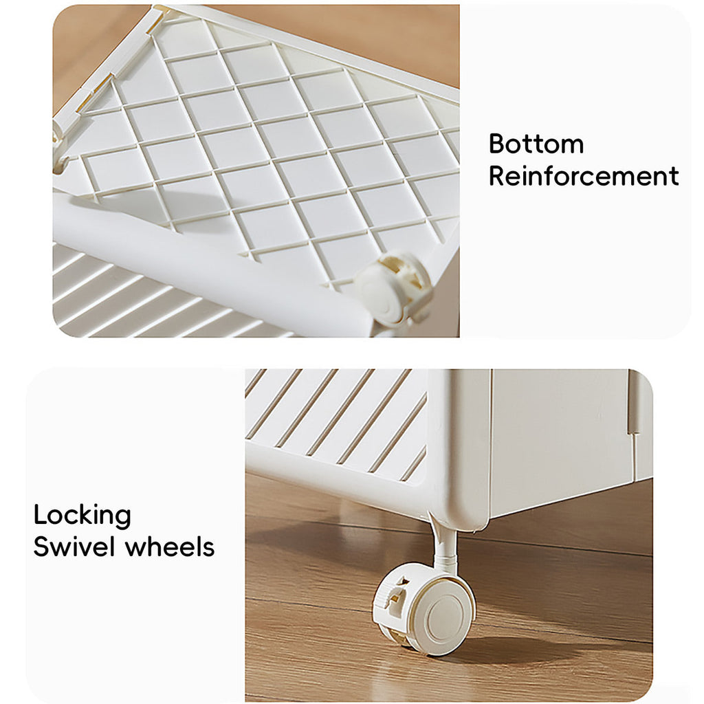 Wheeled Foldable Laundry Hamper Cart Organiser | StorageOZ