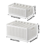 White Plastic Wardrobe Baskets Two Sizes | StorageOZ