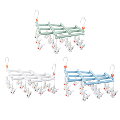 14 Clip Folding Drying Rack in Three Colours | StorageOZ