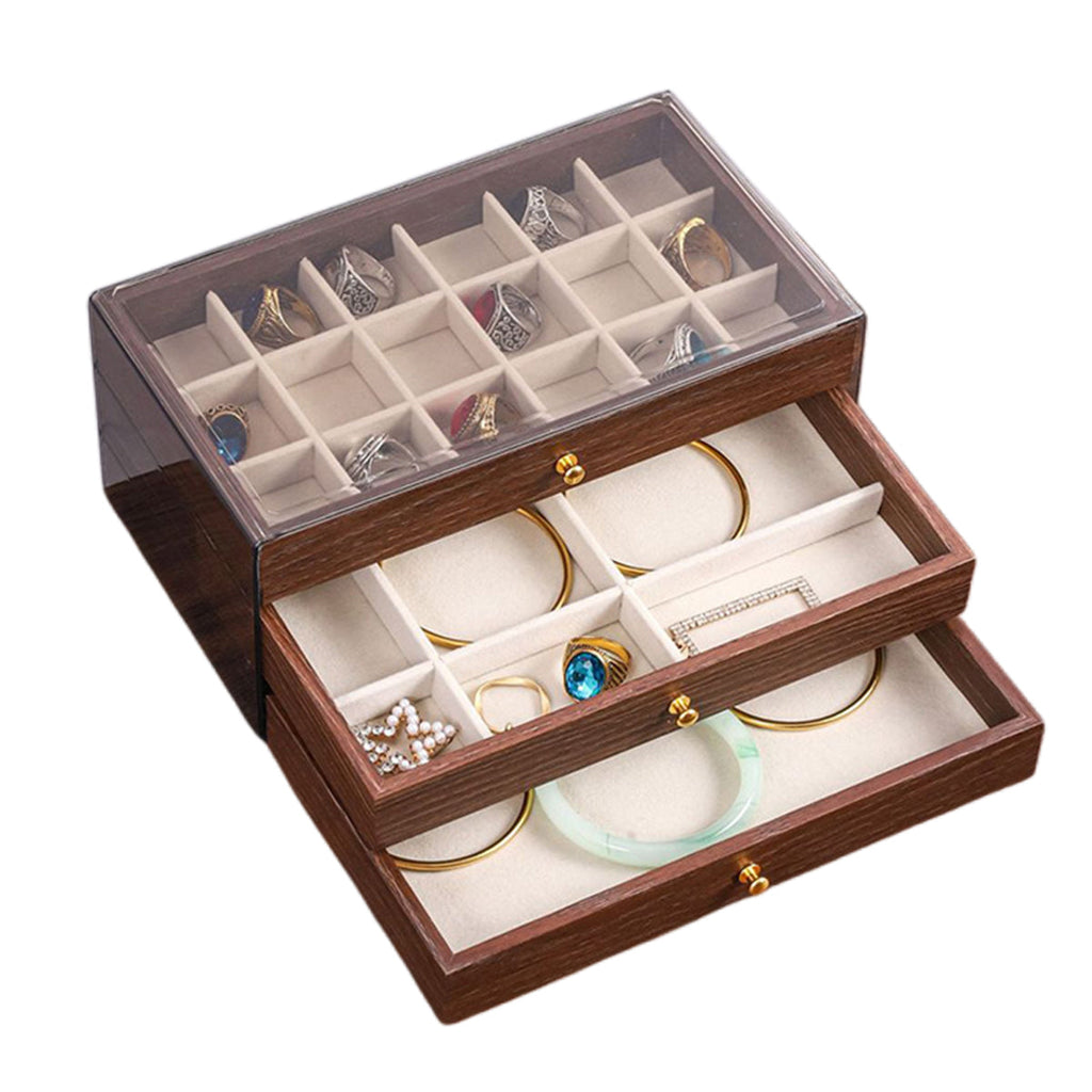Wooden Jewellery Box Three Layouts Organiser | StorageOZ