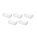 5 Pcs Clear Storage Boxes Two Sizes Rack | StorageOZ