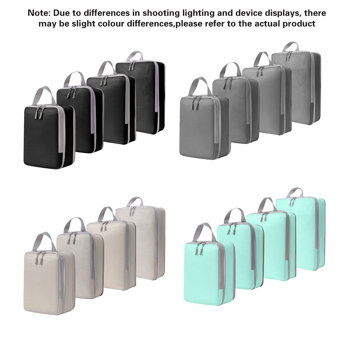 4 Pcs Travel Compression Bags Four Colours | StorageOZ