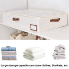 Under Bed Storage Bag 2PCS Foldable Wardrobe Clothes Quilt Organiser 80x45x15cm