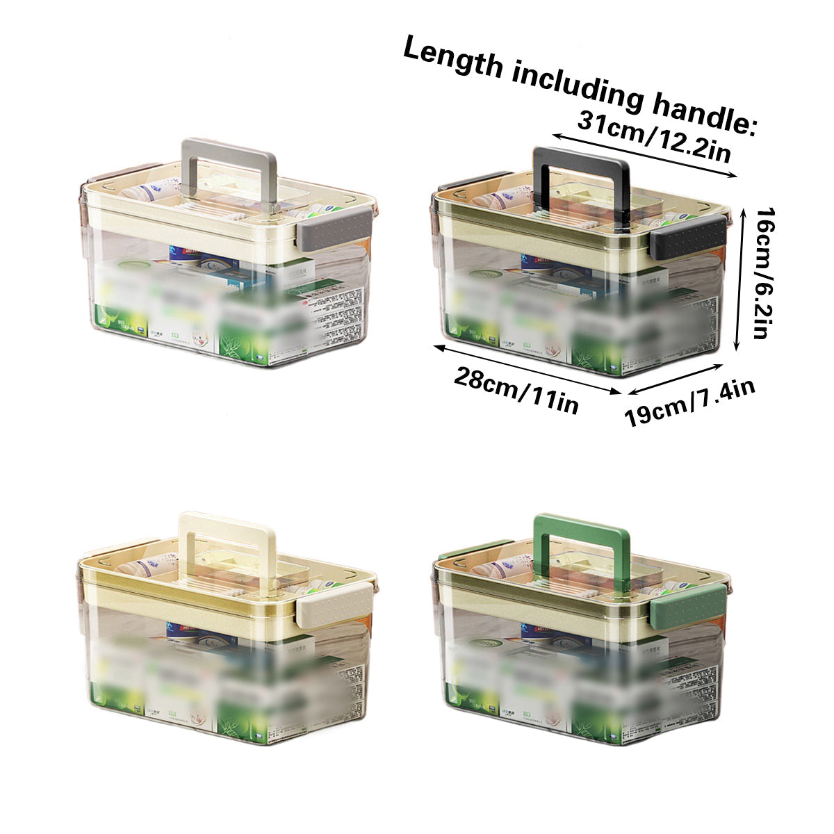 27cm First Aid Organiser Four Colours Set | StorageOZ