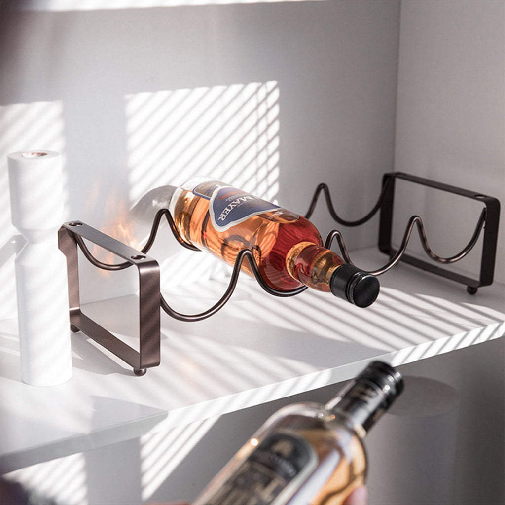 5 Bottle Iron Wine Rack Two Colours Rack | StorageOZ