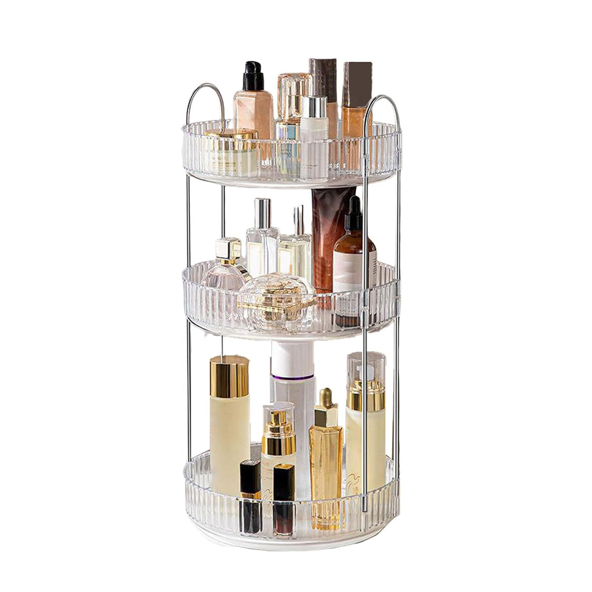 3 Tier Rotating Clear Rack Two Colours Set | StorageOZ