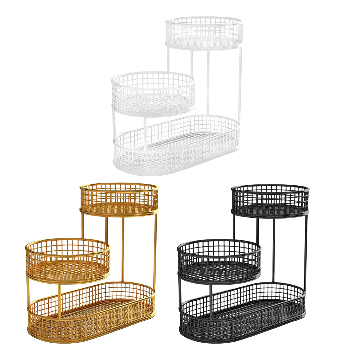 3 Tier Metal Fruit Basket in Three Colours | StorageOZ