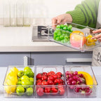 5 Pcs Clear Storage Boxes Two Sizes Rack | StorageOZ