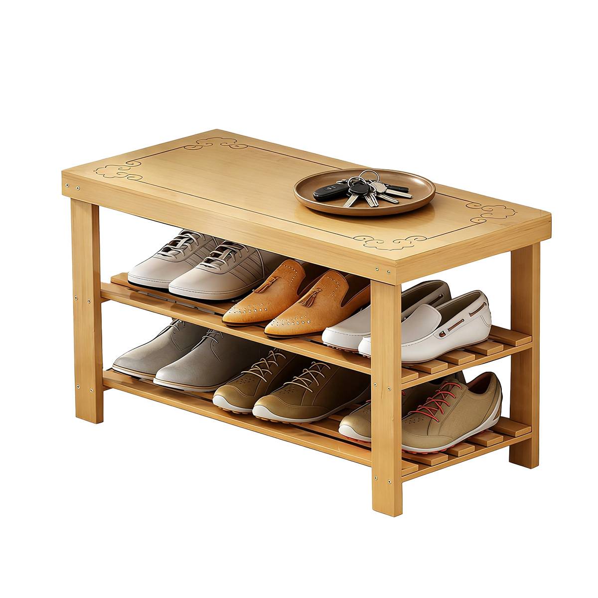 69cm Shoe Stool Entry Storage Organiser Set | StorageOZ