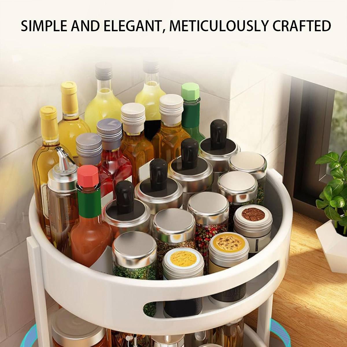 White Large Kitchen Storage Rack Organiser | StorageOZ