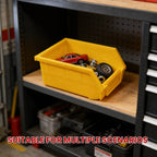 5 Pcs Yellow Hopper Parts Bins Set Organiser | StorageOZ