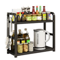 2 Tier Kitchen Storage Rack Floor Standing 50 x 42 x 14cm Spice Seasoning Shelf