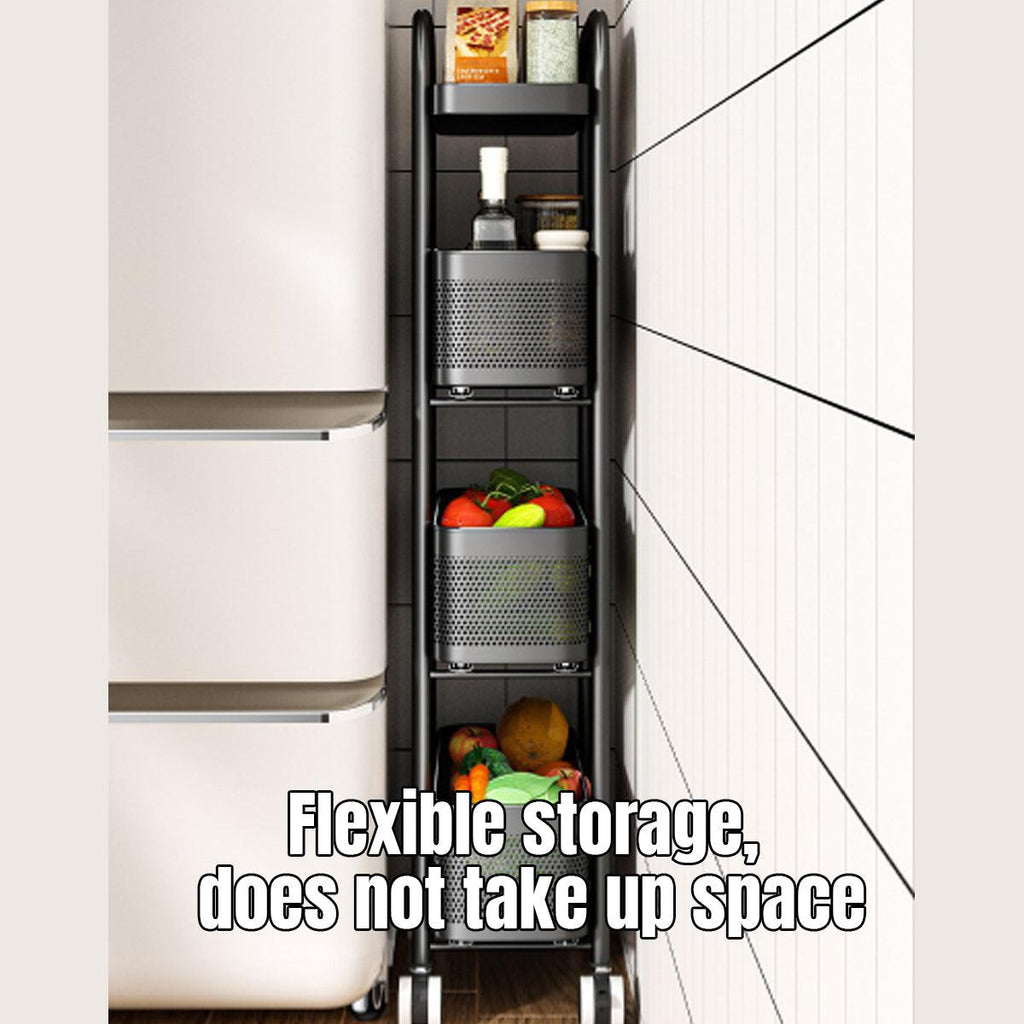 Pull Out Narrow Storage Cart Two Colours | StorageOZ