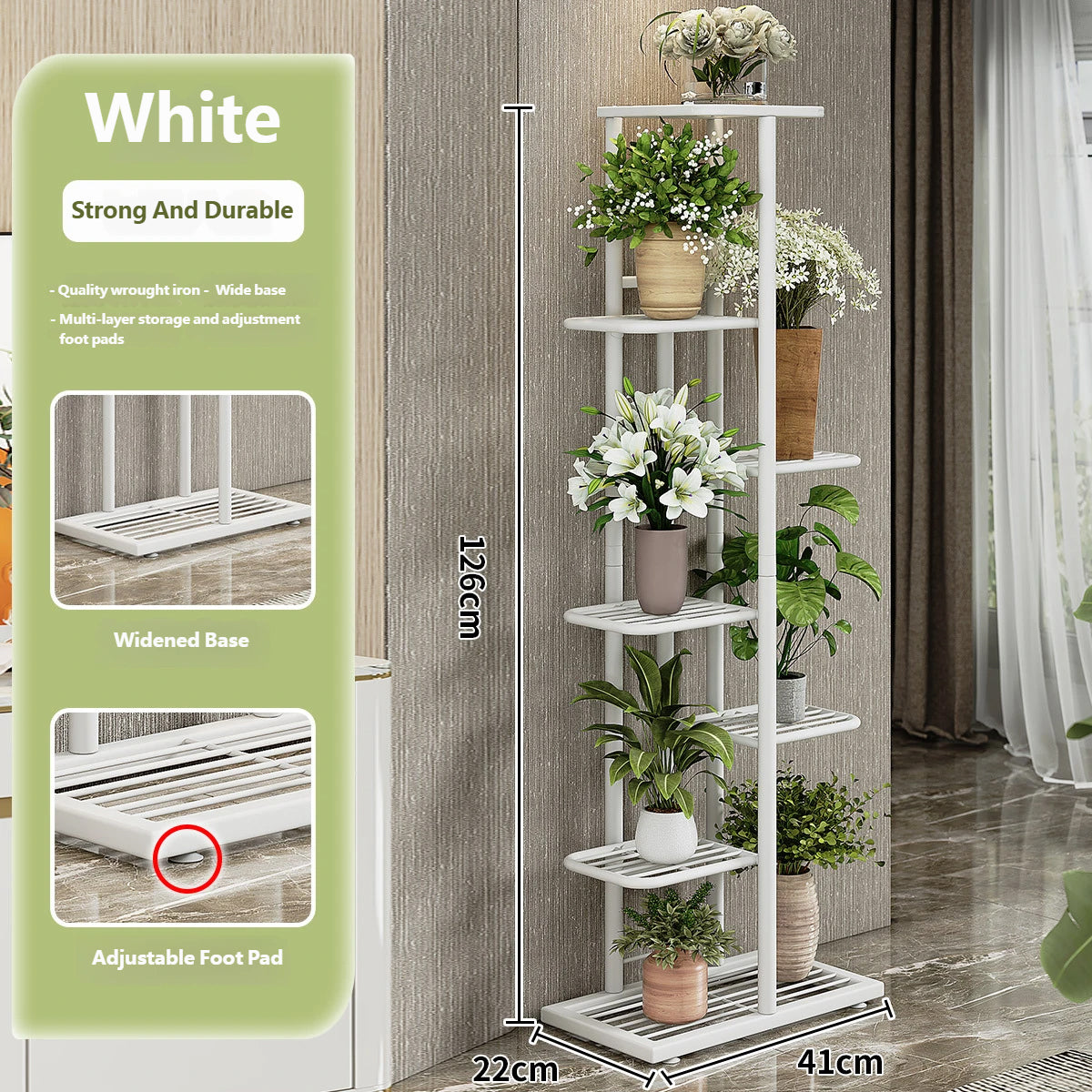 7 Tier Metal Plant Stand Two Colours Set | StorageOZ