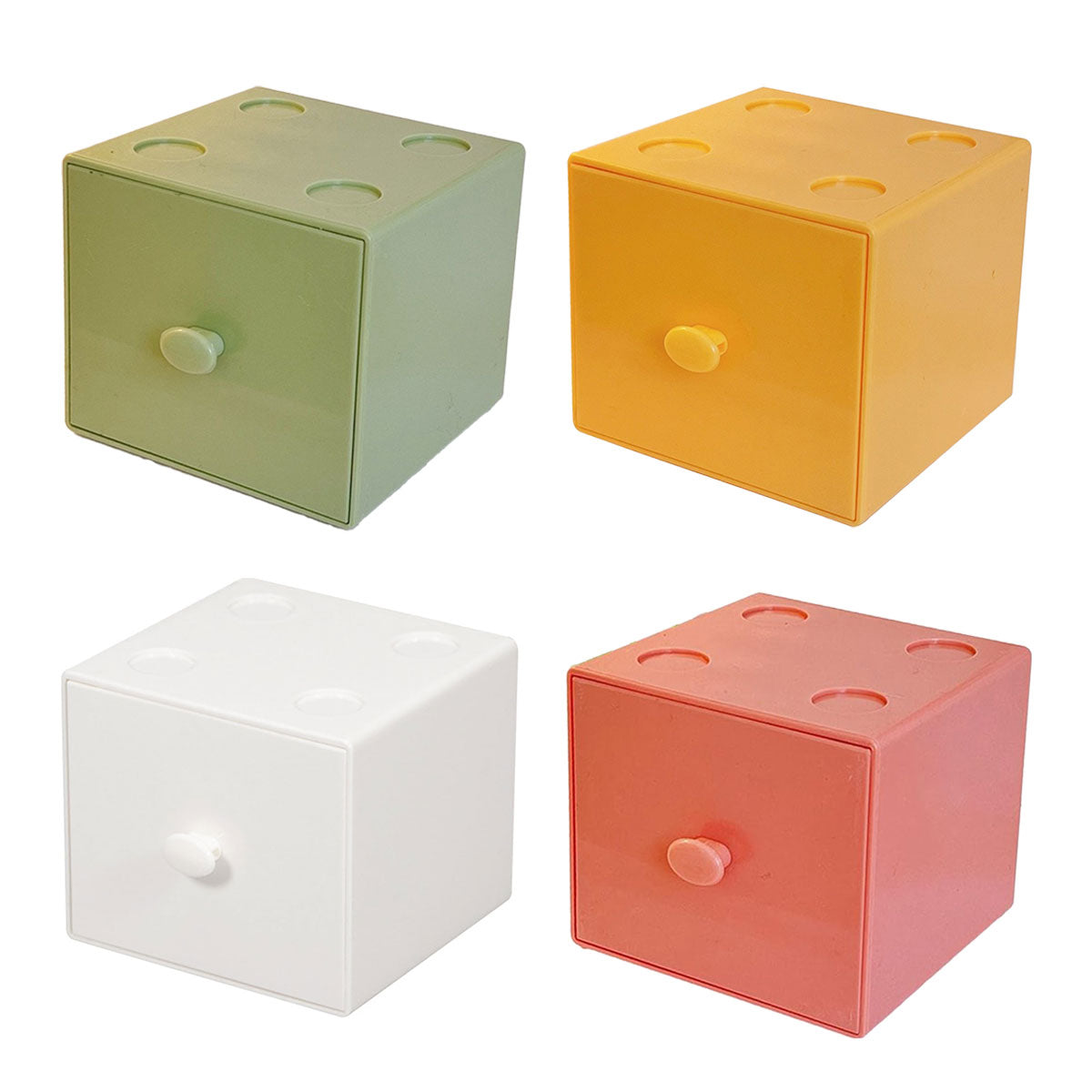 2 Pcs Stackable Mini Drawers Four Colours | StorageOZ