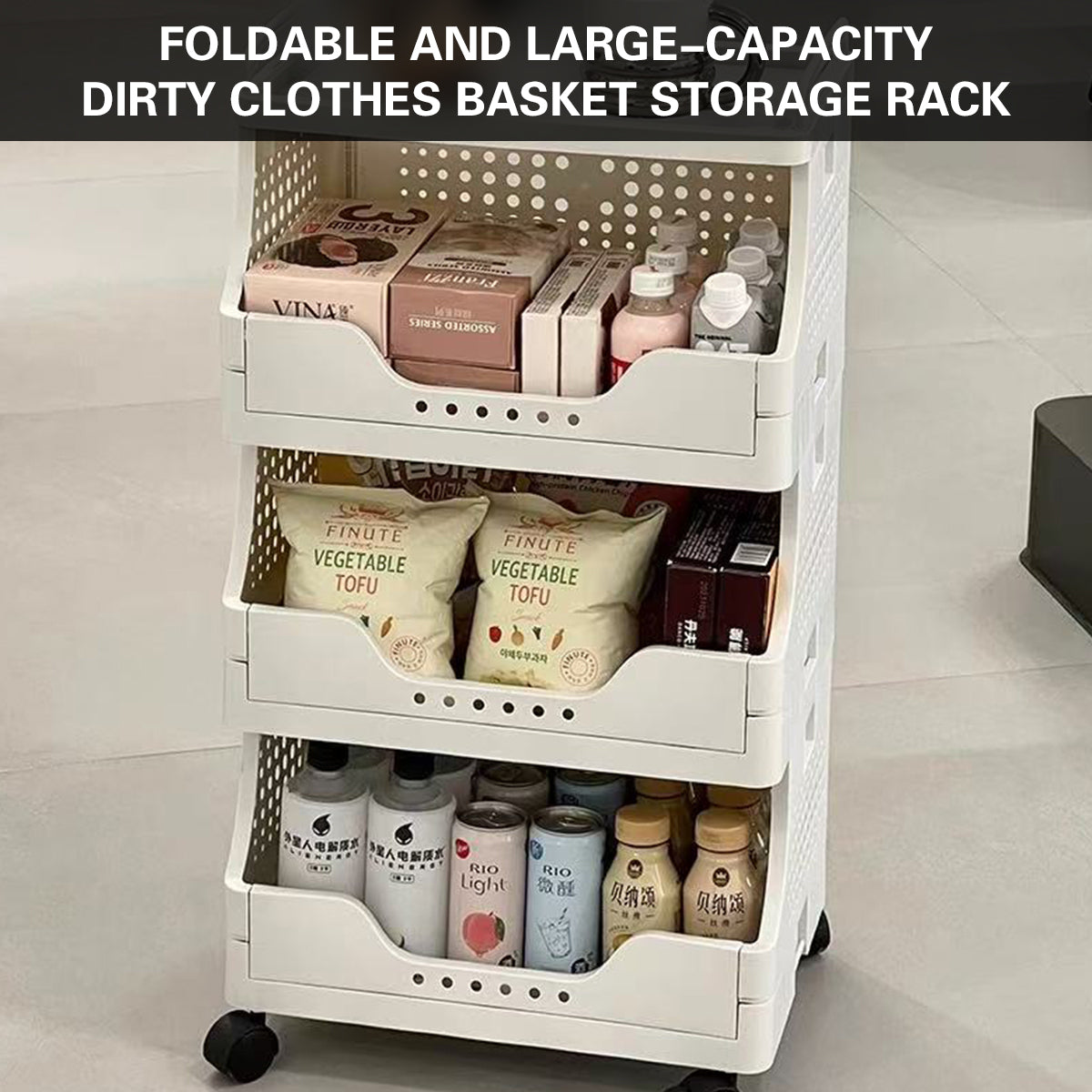3 Tier Storage Carts Two Colours Organiser | StorageOZ