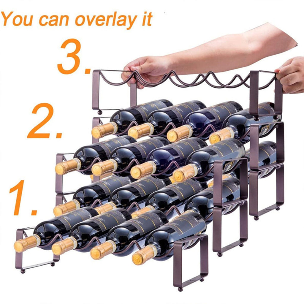 5 Bottle Iron Wine Rack Two Colours Rack | StorageOZ