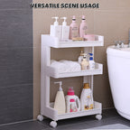 3 Tier Rolling Bathroom Cart Two Widths Set | StorageOZ