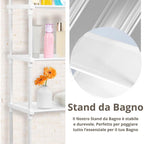 Over Toilet Storage Rack 59 Inch Two Colours | StorageOZ