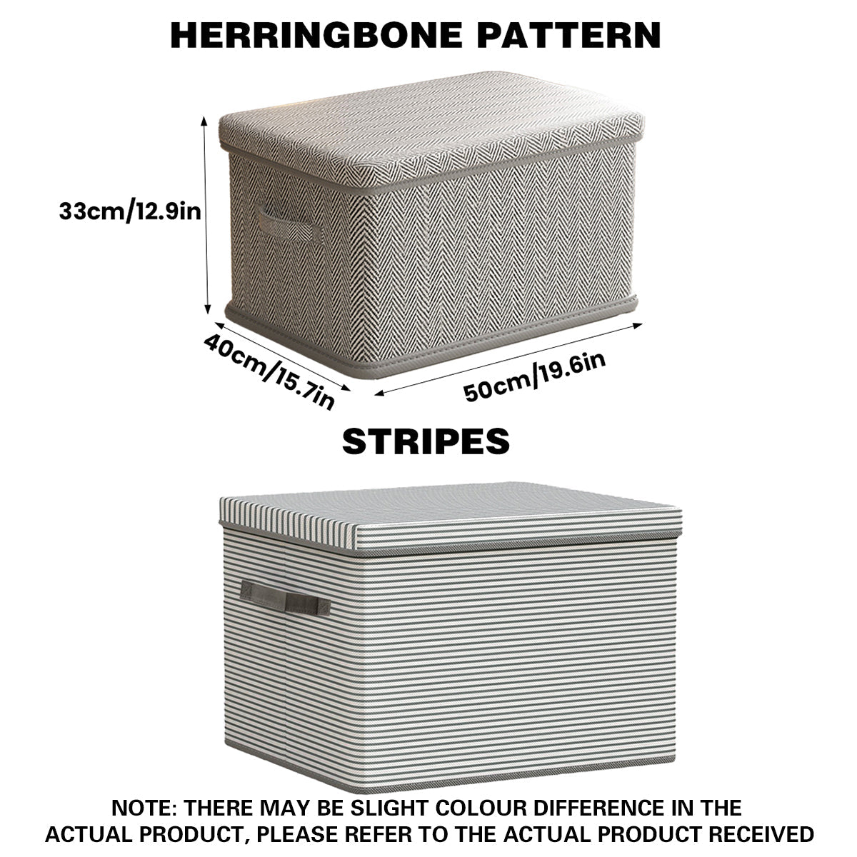XL Foldable Clothes Box Two Patterns Set | StorageOZ