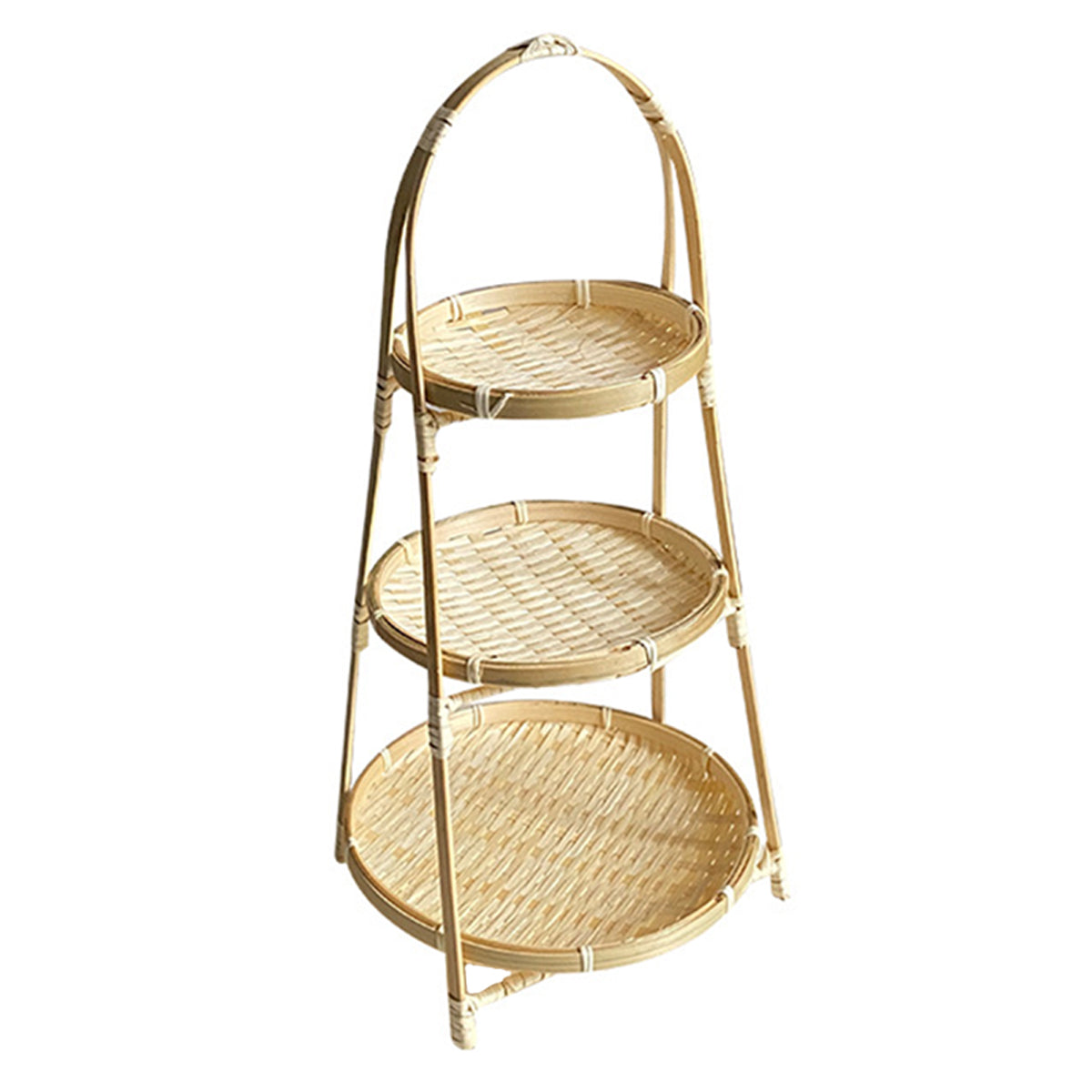 Bamboo Serving Basket in One to Three Tiers | StorageOZ