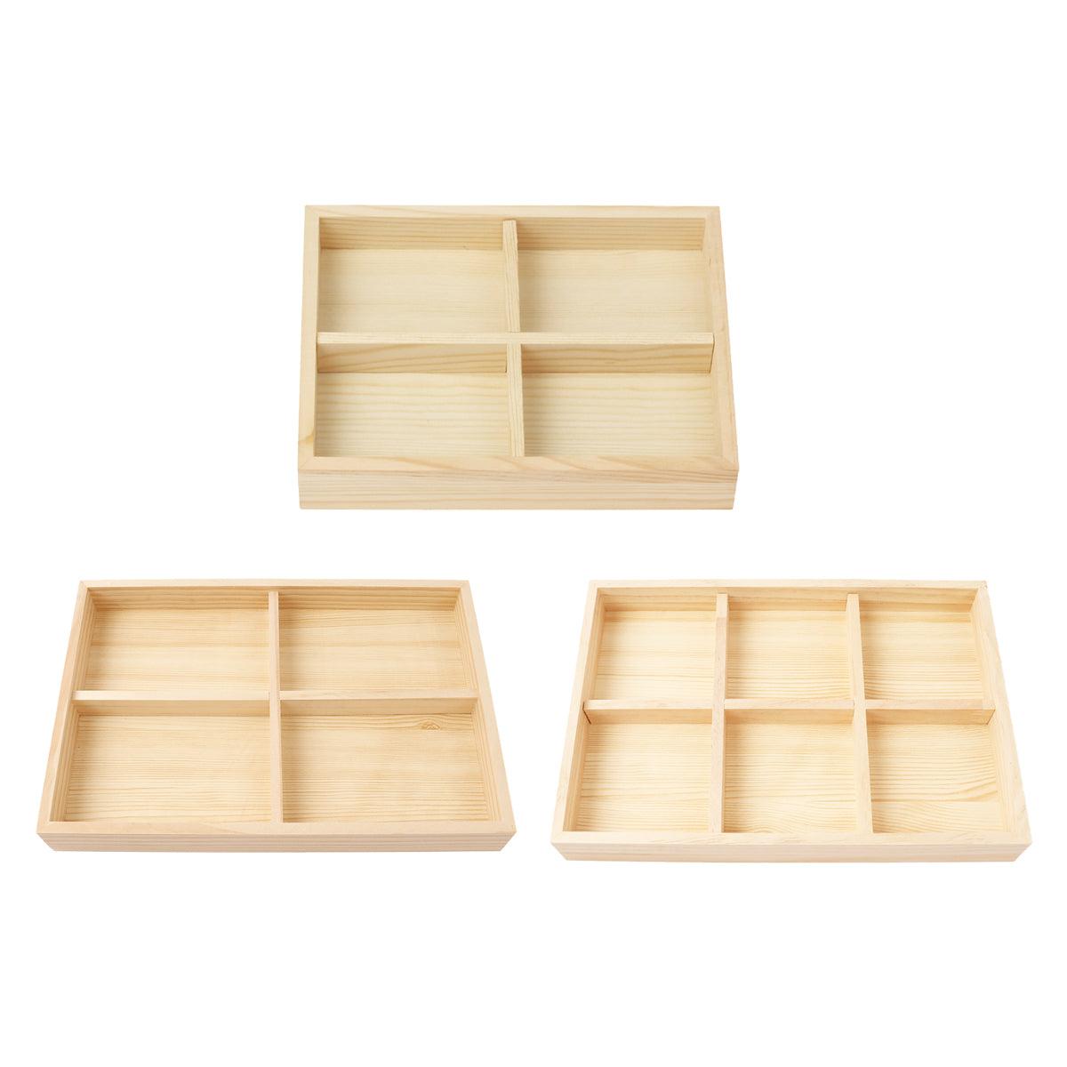 5 Pcs Wooden Jewellery Trays Three Layouts | StorageOZ