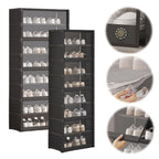 8 Tier Shoe Cabinet Two Depths Organiser | StorageOZ