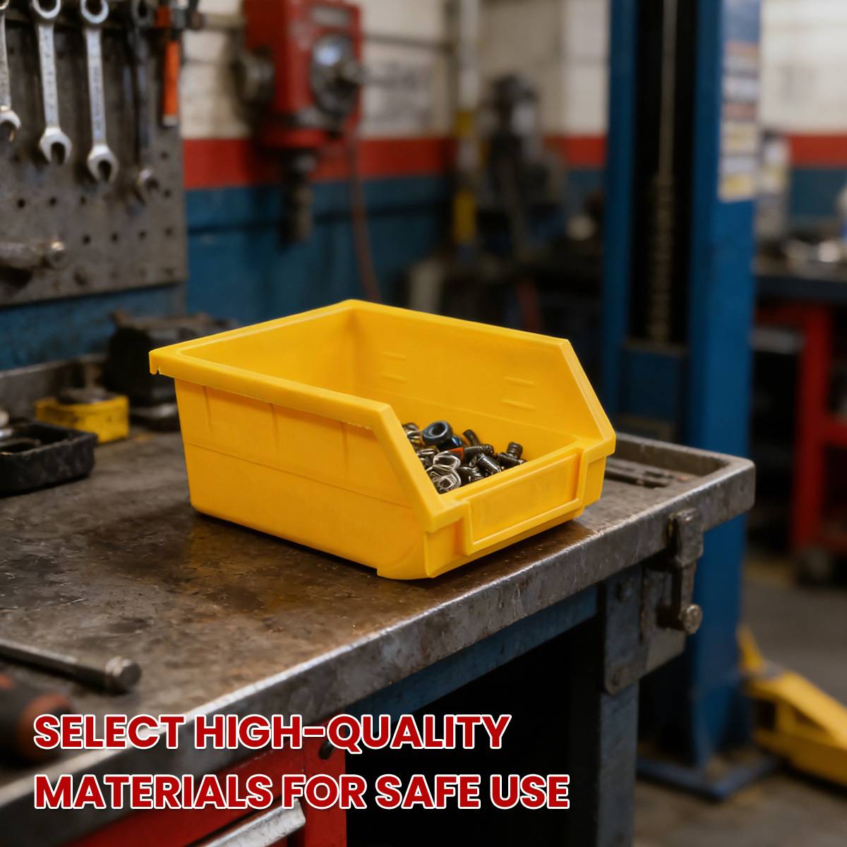 5 Pcs Yellow Hopper Parts Bins Set Organiser | StorageOZ
