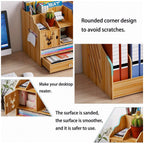 Wooden Desktop File Rack Two Finishes Set | StorageOZ
