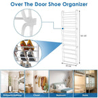 Over Door 12 Tier Shoe Rack White 181cm Tall