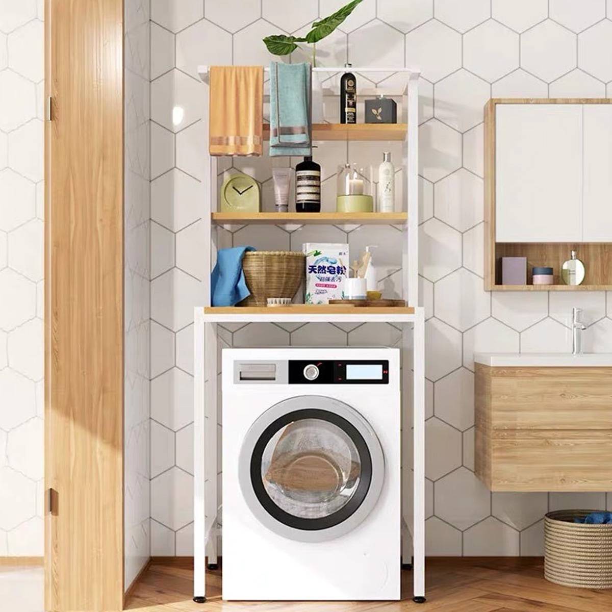 3 Tier Over Washer Rack Two Colours Rack | StorageOZ