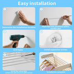 120cm Foldable Wall Drying Rack Two Colours | StorageOZ