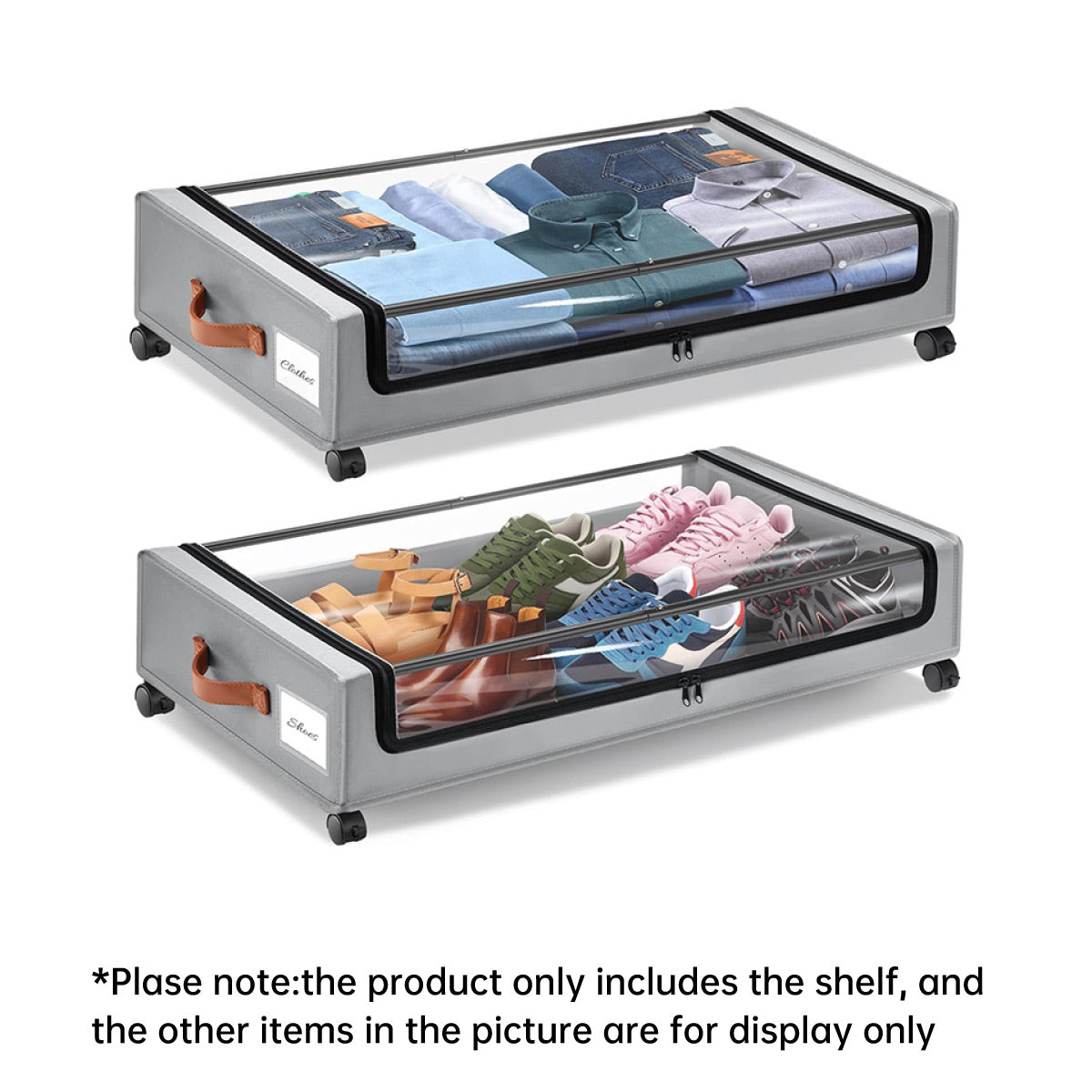 Wheeled Under Bed Bin with Lid Two Colours | StorageOZ
