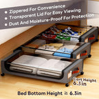 Wheeled Under Bed Bin with Lid Two Colours | StorageOZ
