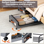 Wheeled Under Bed Bin with Lid Two Colours | StorageOZ