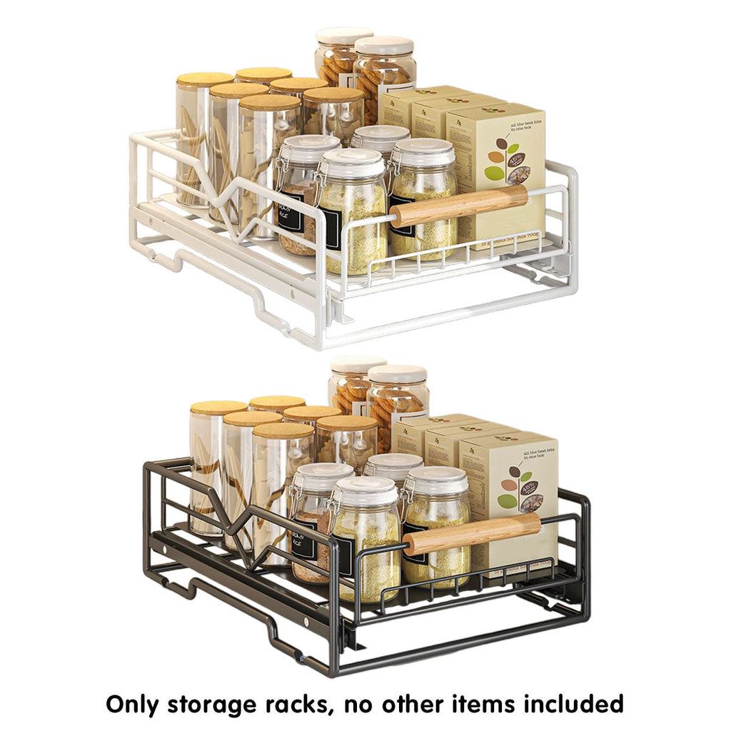 Pull Out Kitchen Cabinet Rack Two Colours | StorageOZ