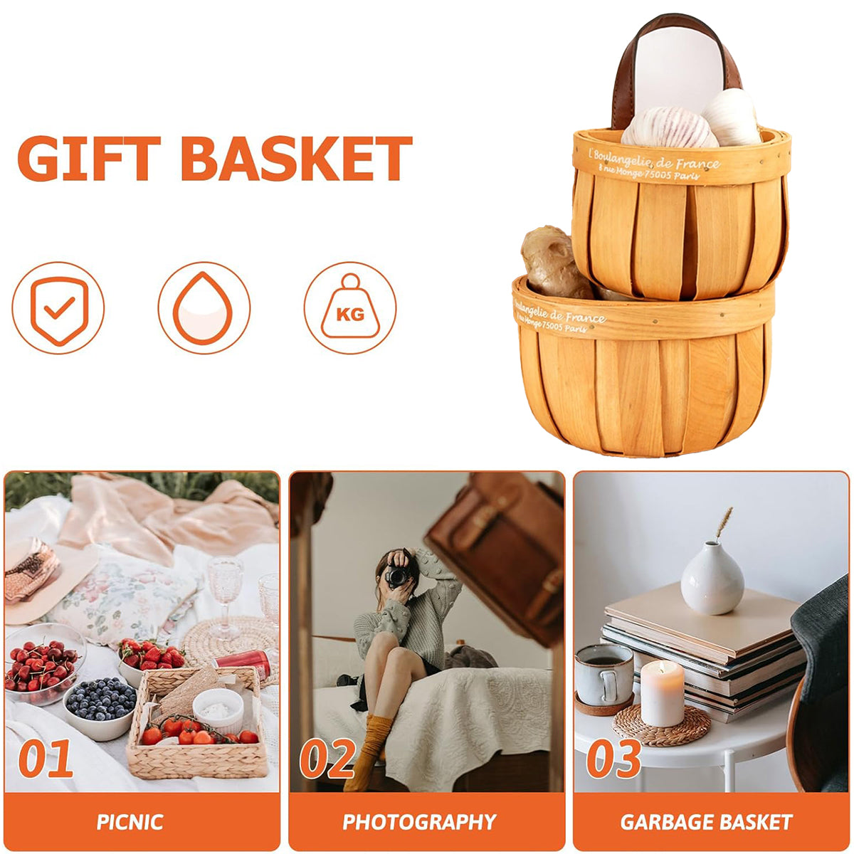 Yellow Woven Wall Basket in Two Sizes Set | StorageOZ