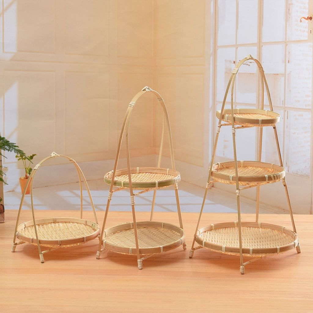Bamboo Serving Basket in One to Three Tiers | StorageOZ