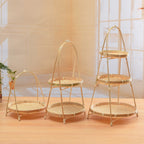 Bamboo Serving Basket in One to Three Tiers | StorageOZ