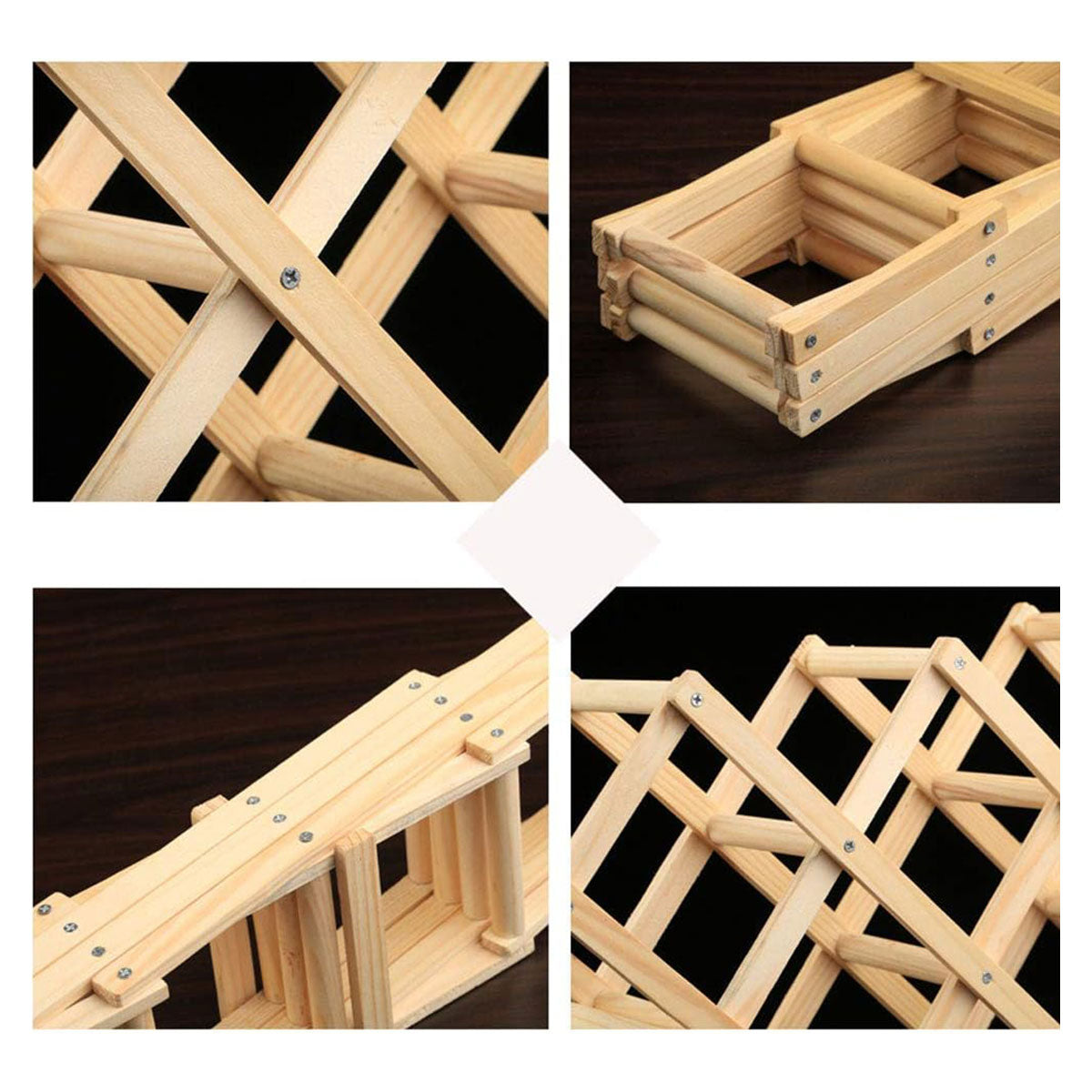 Foldable Pine Wine Rack 5 or 10 Bottles Set | StorageOZ