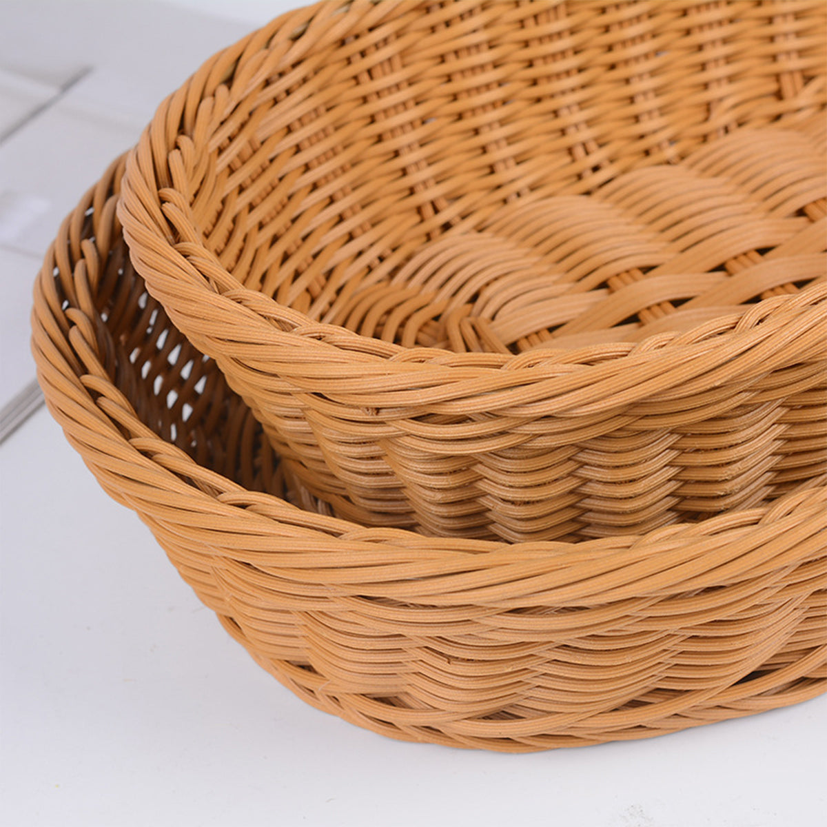 Rattan Style Fruit Basket in Two Sizes Set | StorageOZ