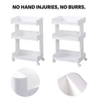 3 Tier Rolling Bathroom Cart Two Widths Set | StorageOZ